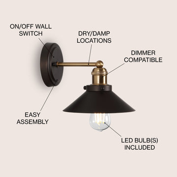 July Metal Shade Sconce